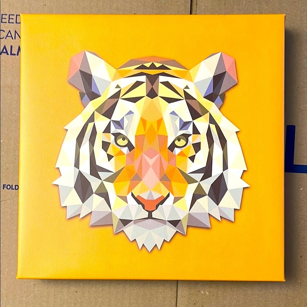 Geometric Animal Art Canvas Set - Multicolor - Picture 5 of 6